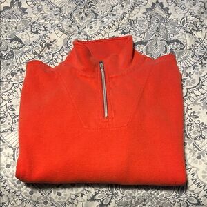 Tommy Bahama Women's Bright Red Orange Half-Zip Sweatshirt